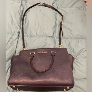 Michael Kors navy satchel